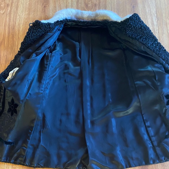 Vintage Schiaparelli Paris Mink Persian Lamb Coat - Picture 6 of 11